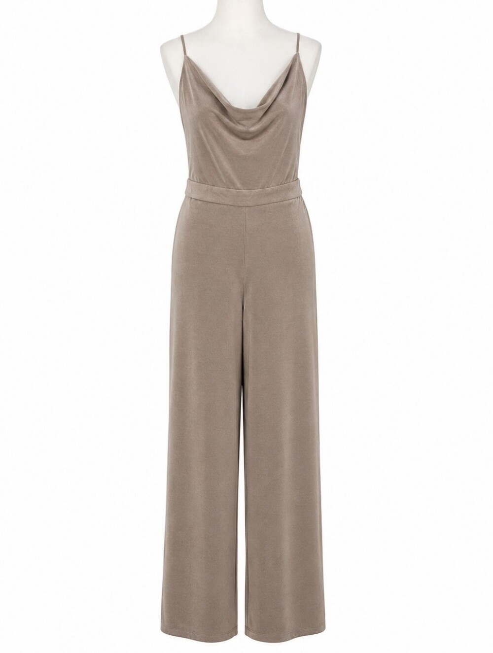 Pant Suit Misha Women's Tan brown Sleeveless Cami Tank Wide Leg Jumpsuit Size 2
